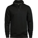 TEE JAYS tj5438 / Мъжки суитшърт с 1/4 цип - черен xxl (18543800205)