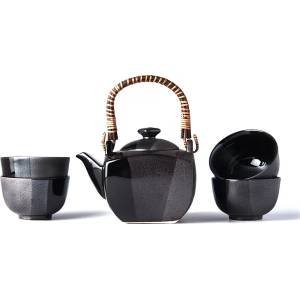 MIJ Чайник и чаши за чай в комплект gunmetal, 5 бр. , mij (mijc5185)