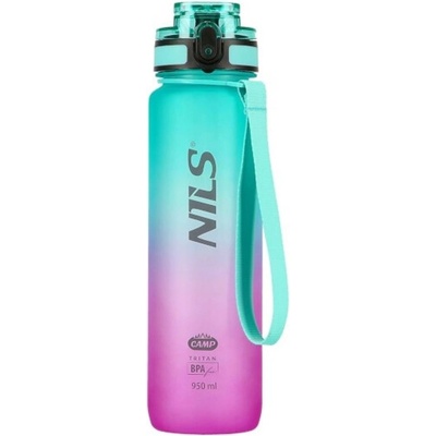 Nils camp Tritanová láhev na pití NCD04 950 ml zeleno růžová