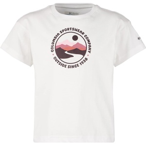 Columbia Детска тениска Columbia Kid's Mission Lake II S/S Graphic Shirt T-shirt - White / Bubbly Scoped View - размер XXS (704-5864-0211)
