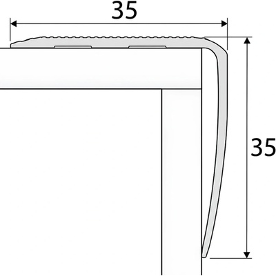Effector A41 Schodový profil Striebro 2,7 m