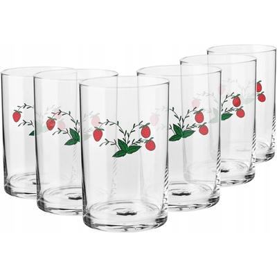 Krosno Poháre s motívom lesných jahôd 6 x 250 ml