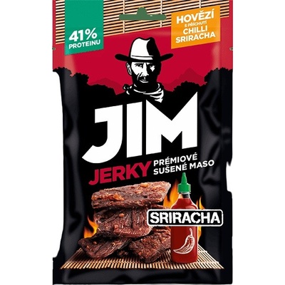 JIM JERKY hovädzie s príchuťou Chilli Sriracha 23 g