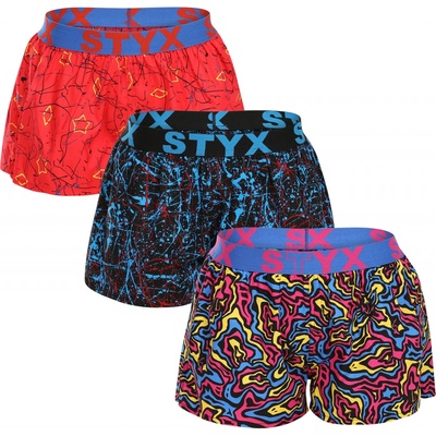 Styx 3PACK dámske trenky art športová guma viacfarebné (3T13603)