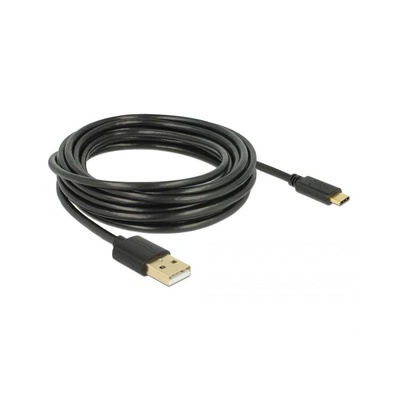 Delock Usb кабел за данни, няма, usb 2.0 тип a, usb тип c 2.0, 4 м, черен (83669)