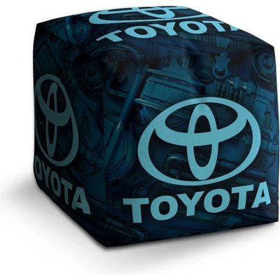 Sablio Taburet Kocka Logo Toyota Motor: 40x40x40 cm