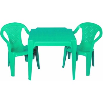 IPAE Sada 2 židličky a stoleček Progarden zelená
