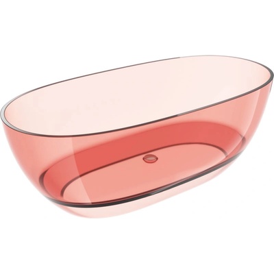 Mexen Pure корал самостоятелна прозрачна вана 170 x 80 см, хром запушалка - 58071708004 (58071708004)