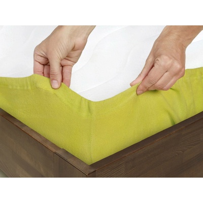 Dreamy Linens Plachta froté zlato olivové 180x200