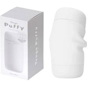  Луксозен мастурбатор, мек на допир - Tenga Puffy Sugar White (TENGA00238)
