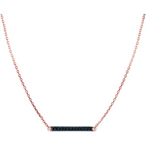 SAVICKI Колие от розово злато 585, черни диаманти 0.03К, 40 см