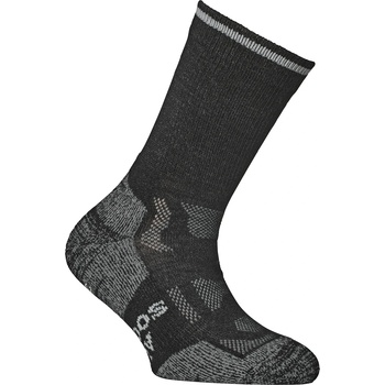Alpacasocks&Co Детски туристически чорапи Alpacasocks&Co Merino Outdoor Kids Walking socks - Black / Grey Trim Trim - размер 27-30 (EU) (201-7550-0412)