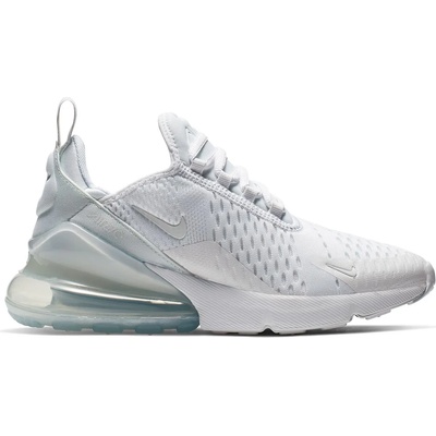 Nike Юношески маратонки Nike Air Max 270 React Junior Trainers - White/White