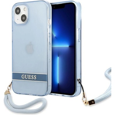 GUESS Кейс Guess GUHCP13MHTSGSB за iPhone 13 6.1", син / син, твърд, Translucent Stap (3666339040680)