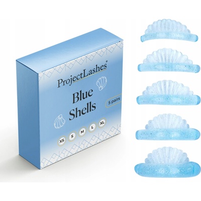 Silikonové natáčky válečky pro lifting řas ProjectLashes Blue Shells 5 párů