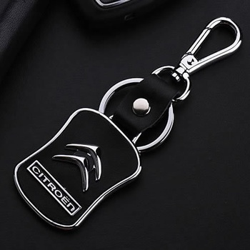 Prívesok na kľúče Citroën čierna koža