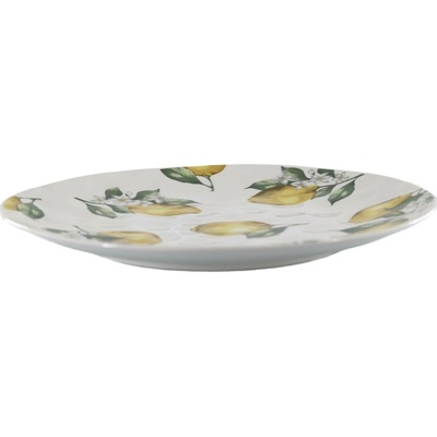 Porcelánový jídelní talíř s citróny Maison Limone Blossom - Ø 27*2,5 cm - Chic Antique