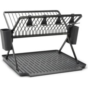 Brabantia Стойка за сушене на съдове 51 см, сгъваема, сива, Brabantia (BRAB139482)