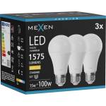 Mexen Nova 3x LED крушка E27, A60, 15W, Топла - 3000K, 1575 lm - L100-E27-1530-01x03 (L100-E27-1530-01x03)