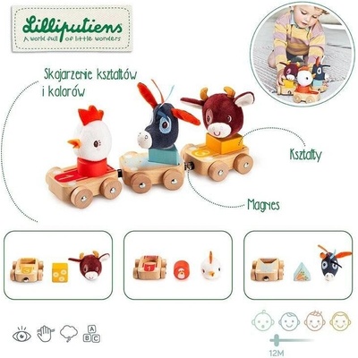 Lilliputiens set 3 autíček Farma