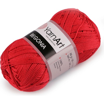 Bavlněná pletací příze Begonia 50 g Varianta: 25 (6328) červená světlá, Balení: 1 ks