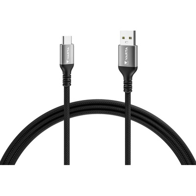 Varta 57935 Nabíjecí a datový, USB-A / USB-C, 2m, černý