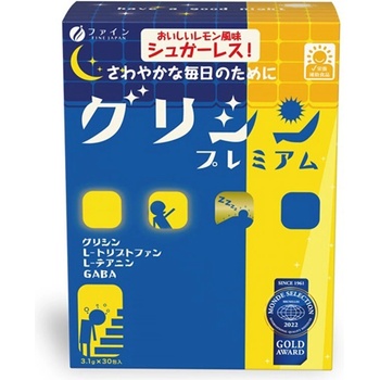 Fine Japan Комплекс с глицин, ГАБА, L- триптофан и теанин за спокоен сън 30 сашета | Fine Japan (007635 (00094) FJ)