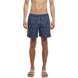 Urban Classics Бански гащета Urban classics Embroidery swimming shorts - Blue (Vintage Blue / Frost Mint)