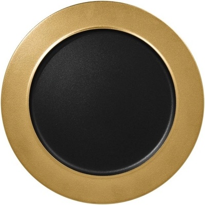 RAK Porcelain Metalfusion talíř mělký 32 cm černozlatý RAK-MFNOFP32GB