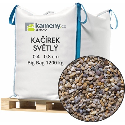 Kameny.cz Kačírek - praný Vyberte si balení: Big Bag 1200 kg s dopravou*, Vyberte si velikostní frakci: 0,4 - 0,8 cm