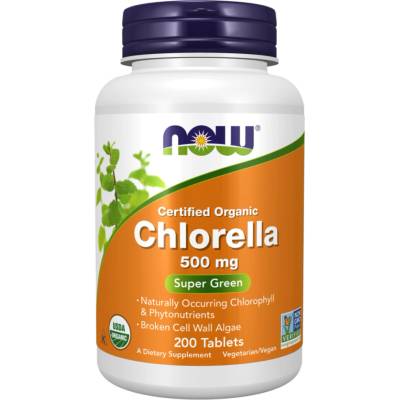 Now Foods Chlorella Certified Organic 500 mg 200 tabliet