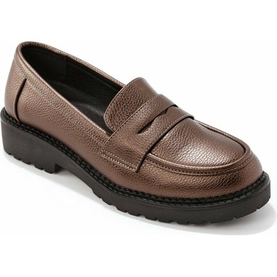 Metalické mokasíny bronzová