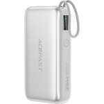 ACEFAST Външна батерия Acefast (M32) - с телескопичен Type-C кабел, PD35W, 10000mAh - Сребриста