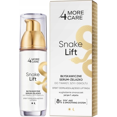 More4Care Snake Lift Bleskové sérum-žehlička na obličej krku a dekoltu 35 ml