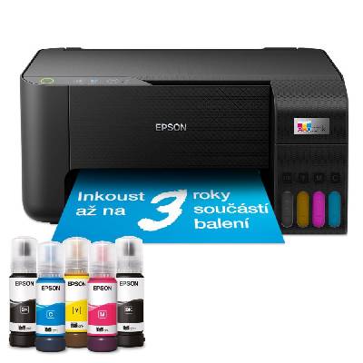 Epson EcoTank L3230 Barevná multifunkční inkoustová tiskárna, A4, 5760×1440, ITS, 4 barvy, USB, černá C11CJ68407