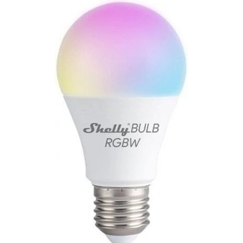 Shelly DUO, RGBW E27, WiFi chytrá žiarovka , viacfarebná Shelly RGBWW Biely