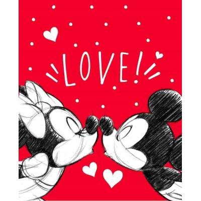 Carbotex Dětská deka Mickey a Minnie Mouse Love