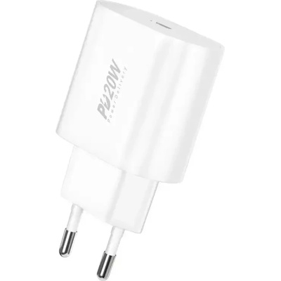 FONENG Адаптер за зареждане Foneng EU39, 20W, USB Type-C, PD 3.0, Fast charge + USB Type-C/Lightning кабел, Бял (29830)