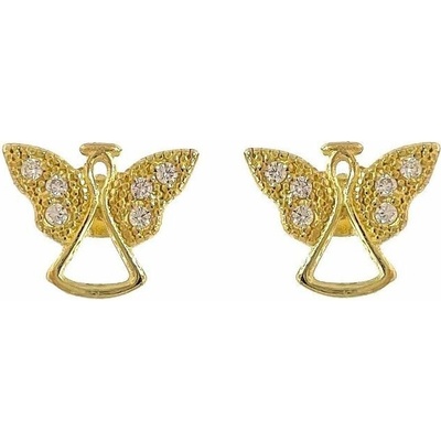 INFINITYSILVER Stříbrné pozlacené náušnice andělé 438401G