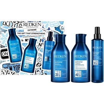 Redken Extreme Комплект - Шампоан, Балсам и Крем, 2 х 300 + 250 ml