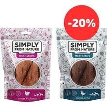 SIMPLY FROM NATURE Meat Strips Krůtí s kokosem pro psy 80 g