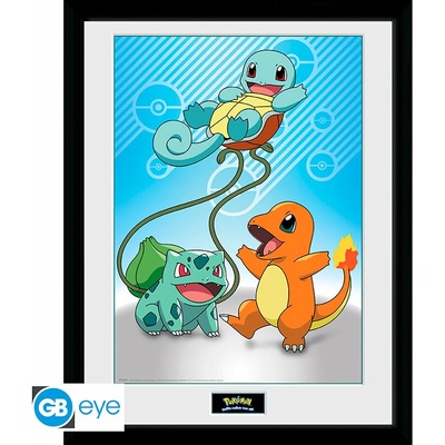POKEMON - Framed print "Kanto Starters", PFC2262