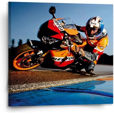 Sablio Obraz Motorkář 2 - 110x110 cm Varianta: Sablio Obraz Motorkář 2 - 110x110 cm