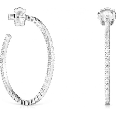 Tous strieborné kruhové náušnice straight 1001898300