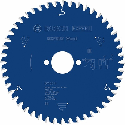 BOSCH Pílový kotúč Expert for Wood; 165 x 30 x 2,6 mm, 48 2608644027