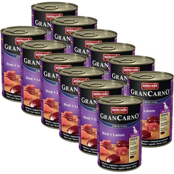 GranCarno Original Senior hovädzie mäso a jahňa 12 x 400 g