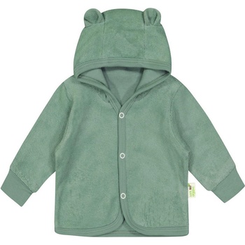 Bio Baby Бебешки суитшърт с ушички Bio Baby - 80 сm, 9-12 месеца, зелено фроте (97222325)