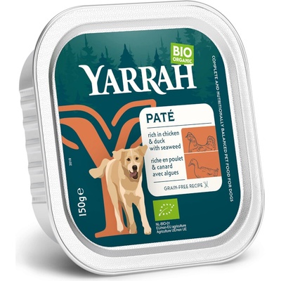 Yarrah Organic Paté bio kuřecí s bio kachnou a bio mořskými řasami 12 x 150 g