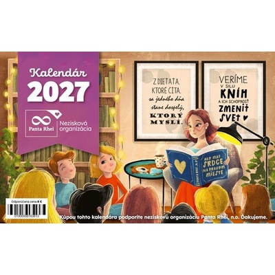 Stolový kalendár Neziskovej organizácie Panta Rhei 2027