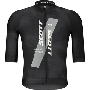 Scott Мъжка фланелка с къс ръкав за колоездене Scott Jersey Rc Pro S/S Cycling jersey - Black / White - размер M (056-4075-0112)